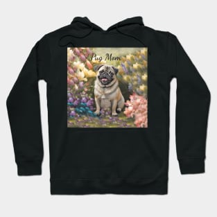 "Pug Mom" cute all over Tote Bag Hoodie